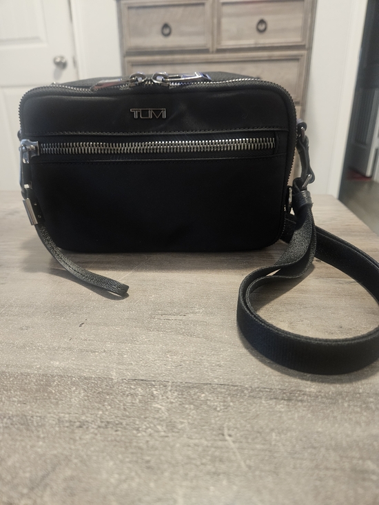 Tumi Handbags - Tumi Black Nylon Crossbody Bag with Gunmetal  Hardware. Voyageur Collection